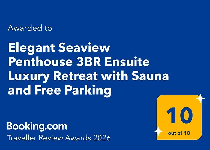 Elegant Seaview Penthouse 3br Ensuite Luxury Retreat With Sauna And Free Parking * タリン